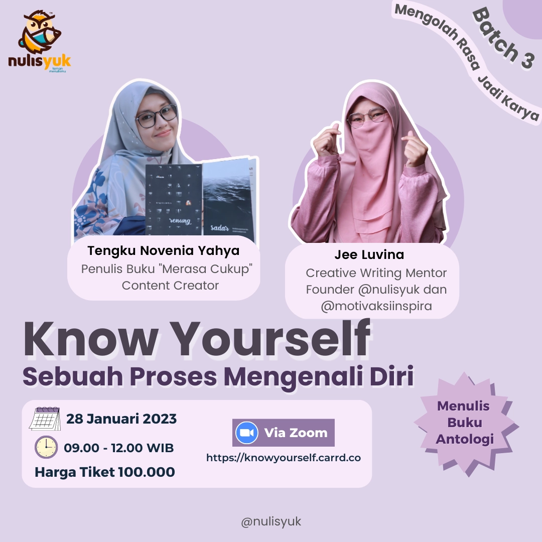 Know Yourself | Menulis Buku Antologi