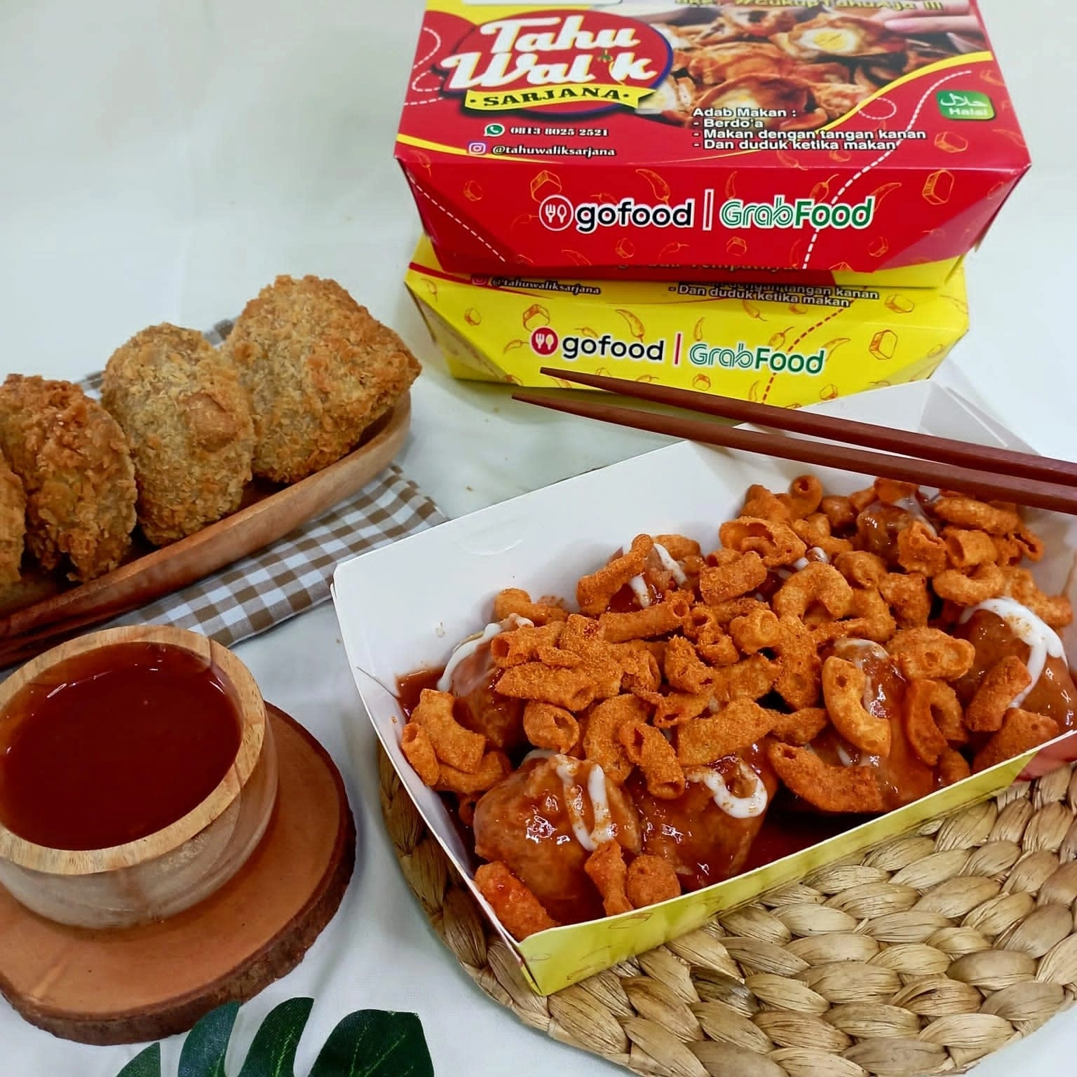 Tahu Walik Hot Spicy + Makaroni Bon Cabe